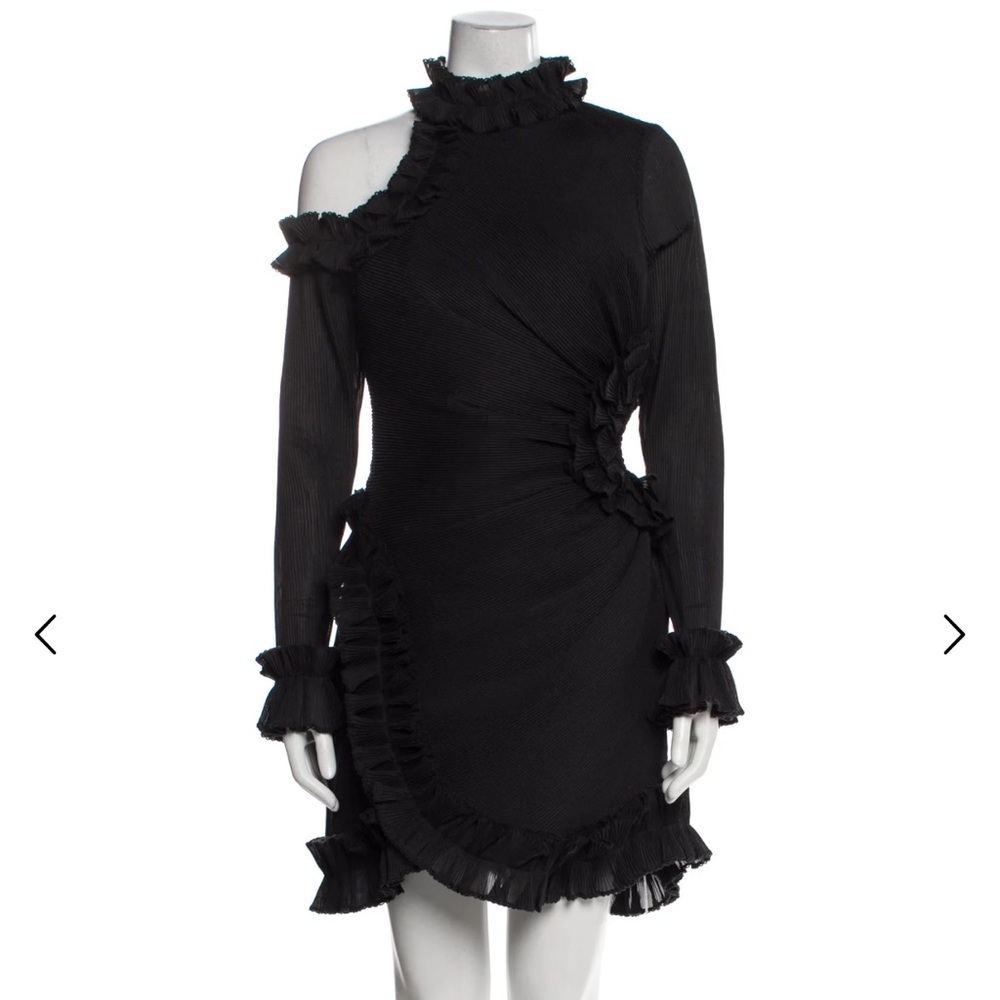 Zimmermann Black Ruffled Long Sleeve Dress